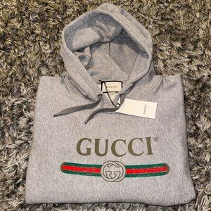 Brand New SOLD OUT Gray Men’s Gucci Hoodie